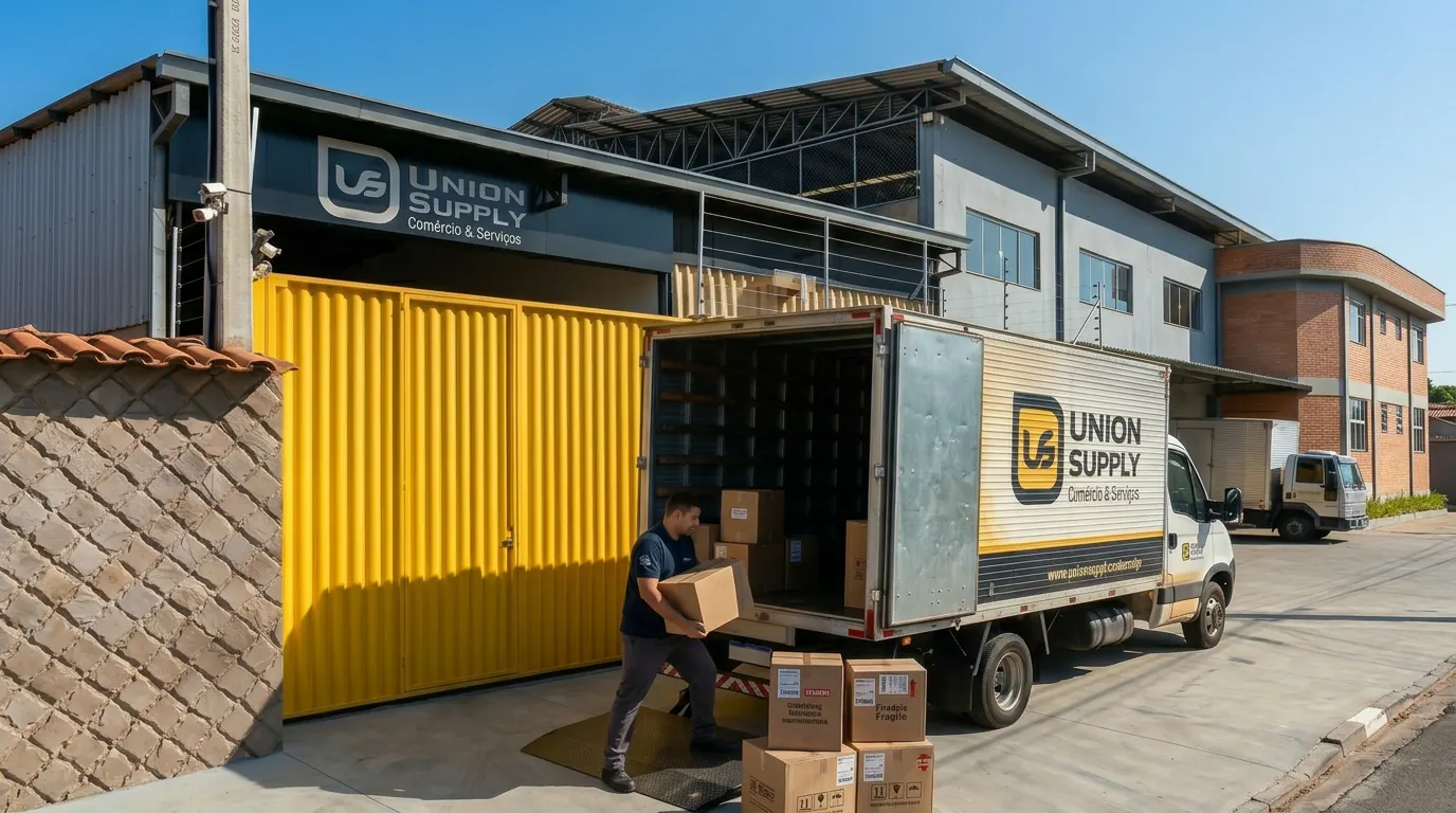 Trabalhador industrial usando EPI em ambiente fabril